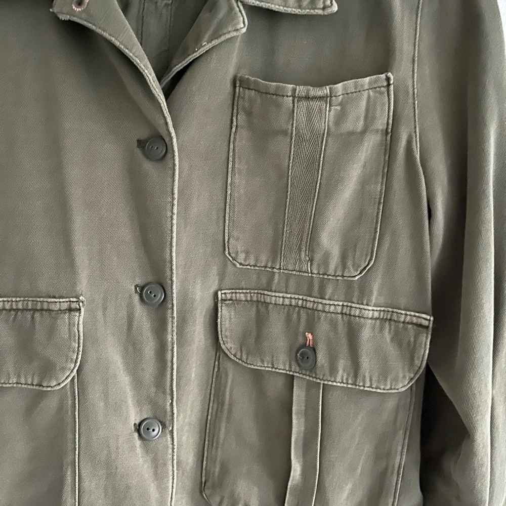 Anthropologie Olive Green Utility Jacket - Picture 3 of 9